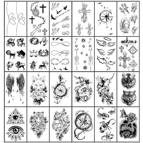 Yazhiji 36 Sheets Temporary Tattoos Stickers | Waterproof & Realistic Body Art for Adults & Kids thumbnail 3