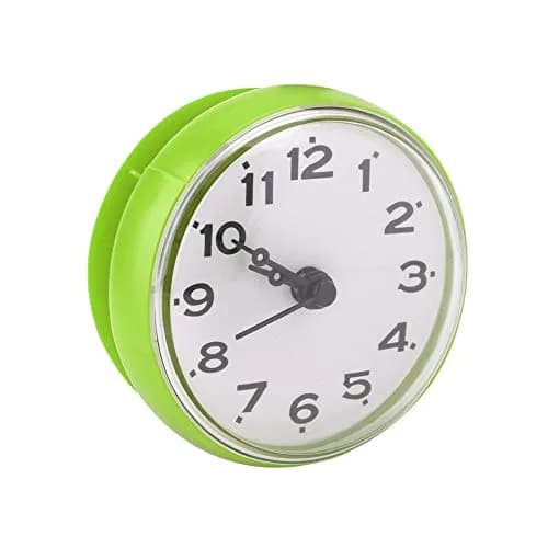Pomya Bathroom Clock, Suction Cup Wall Clock for Kitchen & Bathroom | Waterproof, 7x4cm, Green thumbnail 7