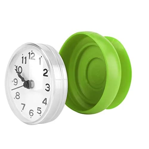Pomya Bathroom Clock, Suction Cup Wall Clock for Kitchen & Bathroom | Waterproof, 7x4cm, Green thumbnail 8