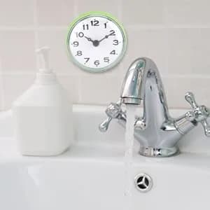 Pomya Bathroom Clock, Suction Cup Wall Clock for Kitchen & Bathroom | Waterproof, 7x4cm, Green thumbnail 2