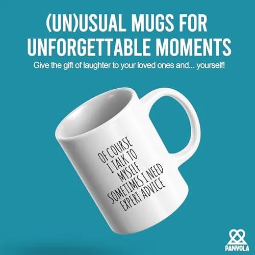Panvola Of Course I Talk To Myself Sometimes I Need Expert Advice Sarcastic Gift For Coworker Boss Humorous Coffee Mug 11 oz thumbnail 2