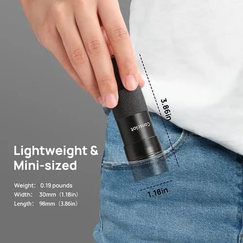 Consciot 12 LED UV Blacklight Flashlight 395nm | Pet Urine Detector for Dry Stains & Scorpions thumbnail 5