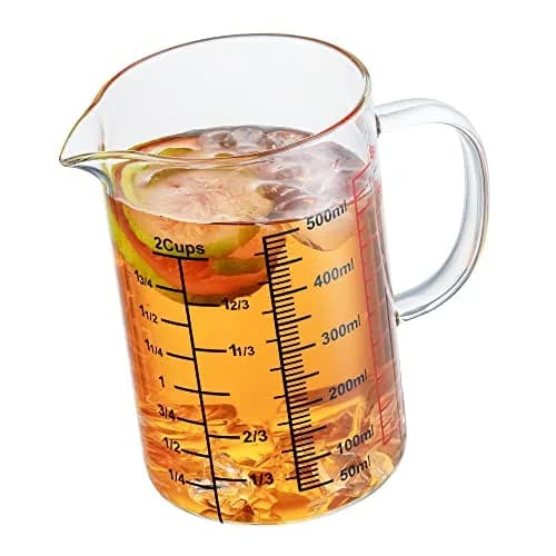 Ackers BORO3.3 Glass Measuring Cup 500ml | Insulated Handle & V-Shaped Spout thumbnail 6