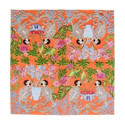 Caspari Monkeys Paper Cocktail Napkins in Orange | Eco-Friendly 3-Ply 80 Count thumbnail 8
