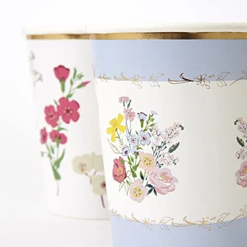 Meri Meri Flower Cups for Parties | Floral Floral Design, 9oz Capacity, Pack of 8 thumbnail 4