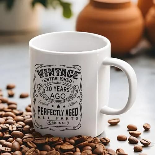Veracco Vintage Established 1995 30th Birthday Ceramic Coffee Mug 325ml (11 Fl Oz) | Funny Gift for Him Her thumbnail 5