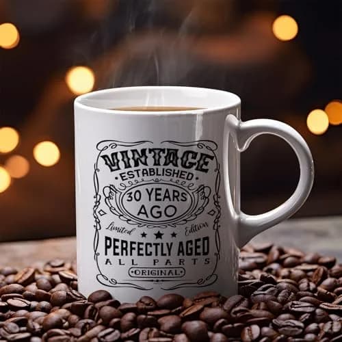 Veracco Vintage Established 1995 30th Birthday Ceramic Coffee Mug 325ml (11 Fl Oz) | Funny Gift for Him Her thumbnail 8