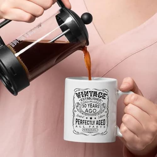 Veracco Vintage Established 1995 30th Birthday Ceramic Coffee Mug 325ml (11 Fl Oz) | Funny Gift for Him Her thumbnail 9