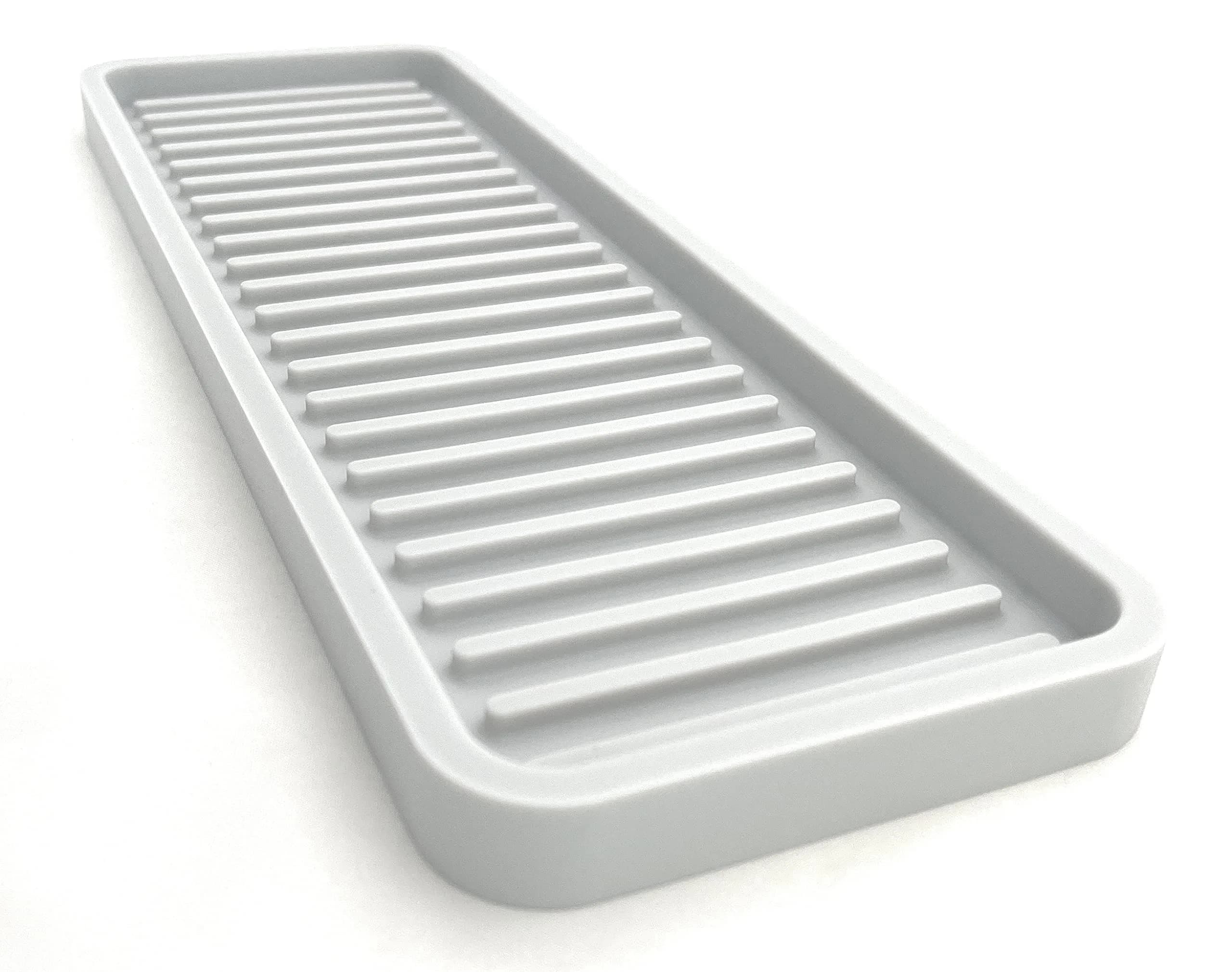 Happitasa Silicone Sink and Surface Organizer Tray, 12"x4" | Heat Safe, Dishwasher Safe, Bathroom & Kitchen