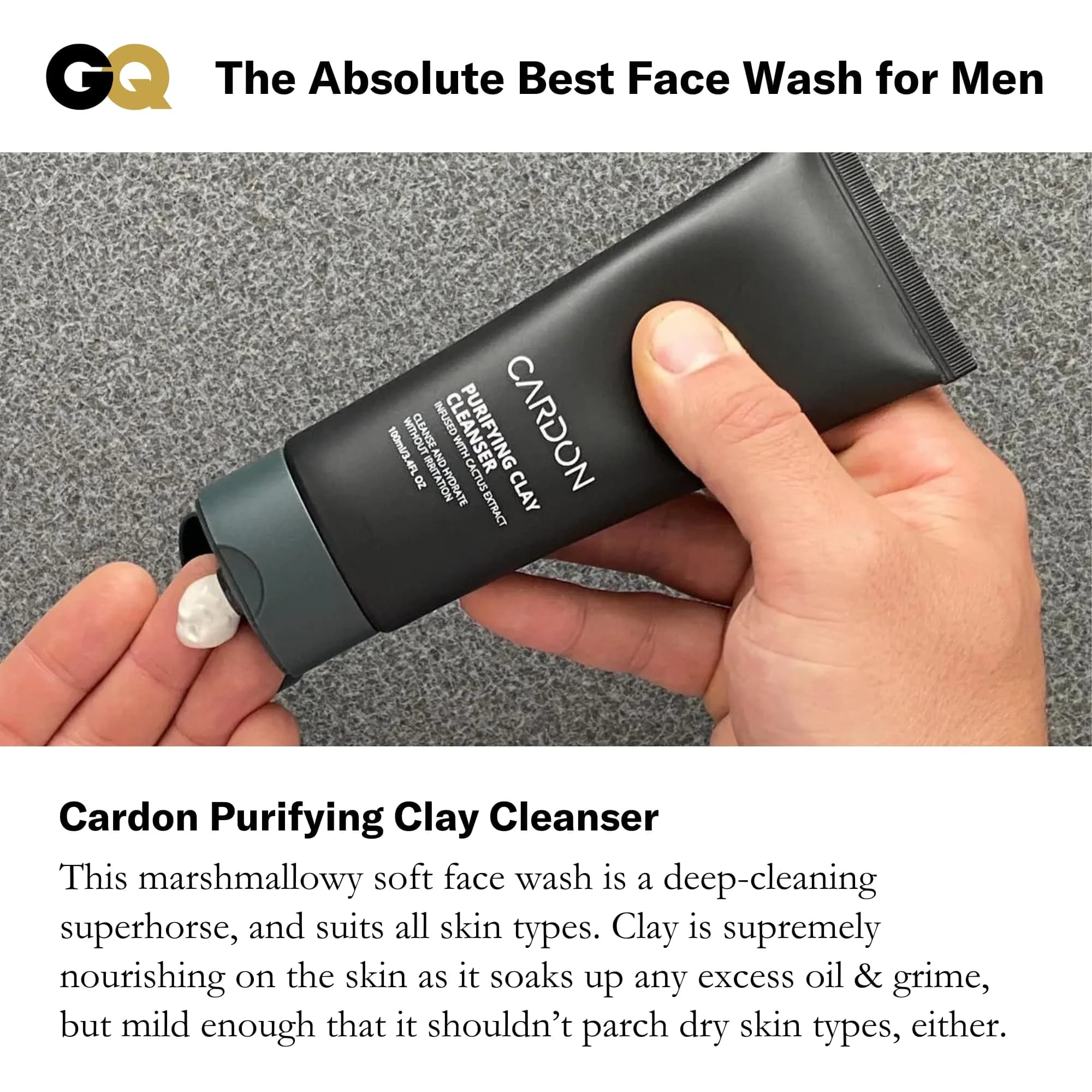 Cardon Men's Deep Pore Cleaning Clay Face Wash 100ml (3.4 Fl Oz) | Korean Premium Skincare for Oily, Acne-Prone Skin - view 8