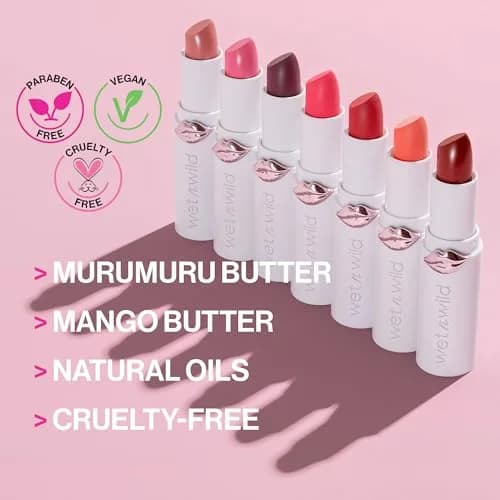wet n wild Mega Last High-Shine Lipstick Lip Color, Rosé And Slay | Nourishing Creamy Color thumbnail 7