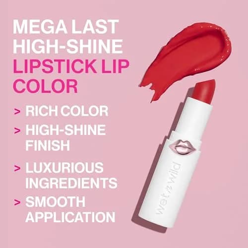 wet n wild Mega Last High-Shine Lipstick Lip Color, Rosé And Slay | Nourishing Creamy Color thumbnail 3