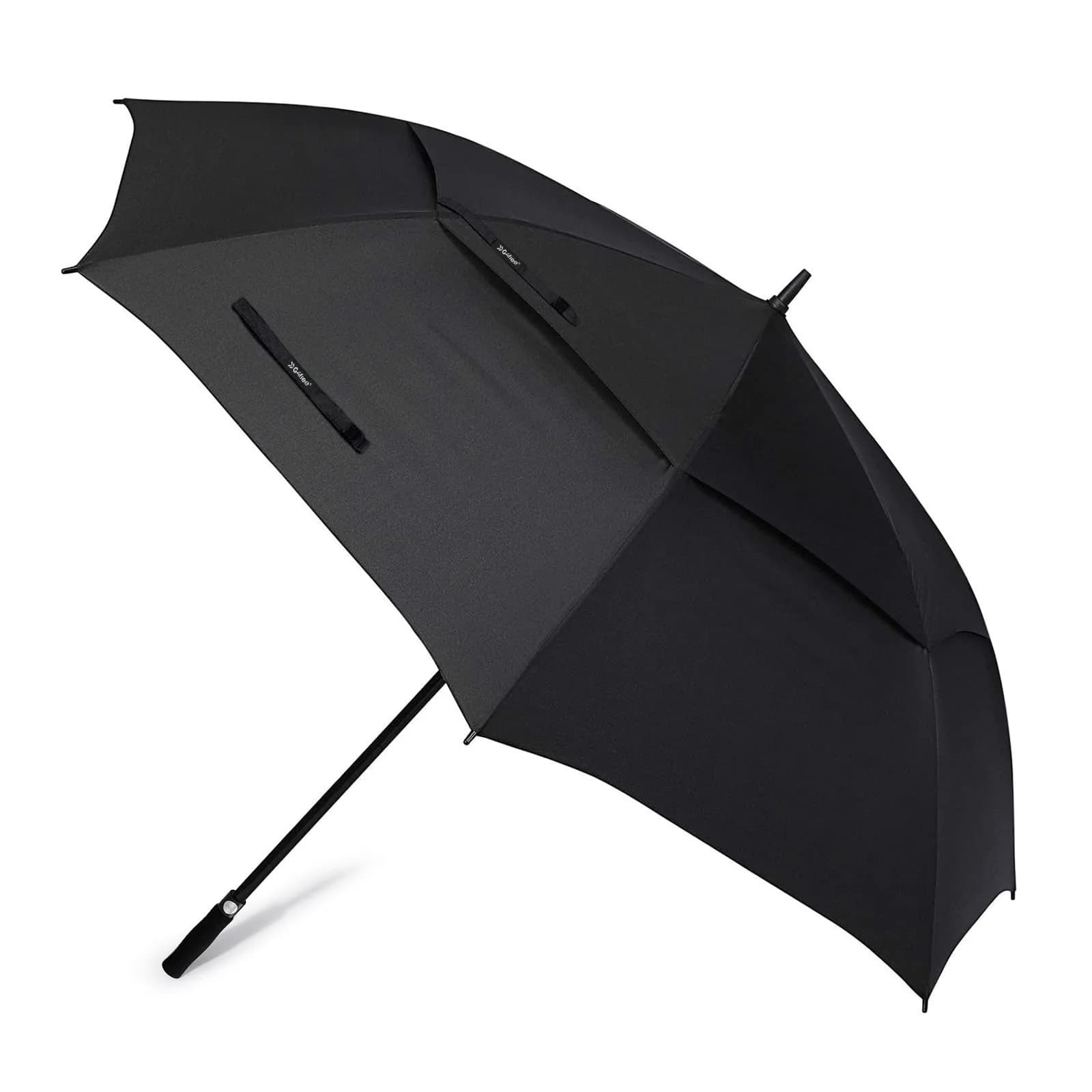 G4Free 72 Inch Oversize Golf Umbrella Auto Open Double Canopy Windproof Black