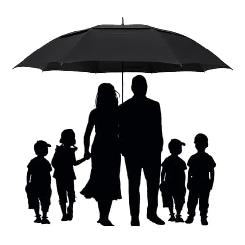 G4Free 72 Inch Oversize Golf Umbrella Auto Open Double Canopy Windproof Black thumbnail 2