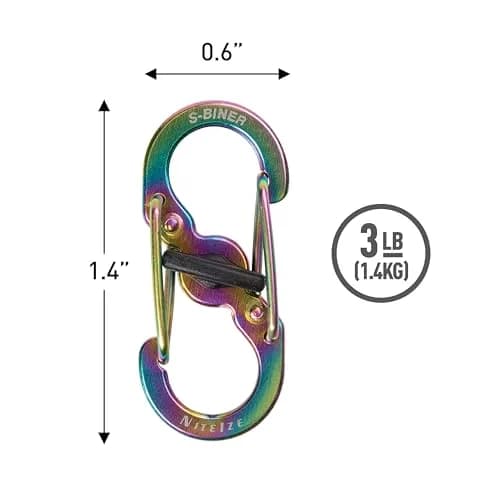 Nite Ize S-Biner MicroLock Locking Keychain Carabiner, Spectrum | Twist Lock Stainless Steel Key Clip thumbnail 5