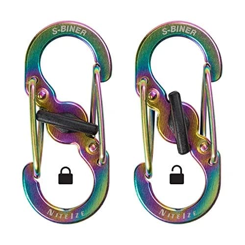 Nite Ize S-Biner MicroLock Locking Keychain Carabiner, Spectrum | Twist Lock Stainless Steel Key Clip thumbnail 2