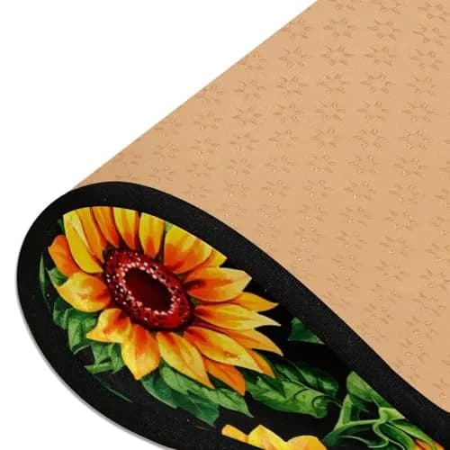 Senya Sunflower Floral Kitchen Rugs 72" x 24" | Non-Slip Water Absorbent Floor Mat thumbnail 2