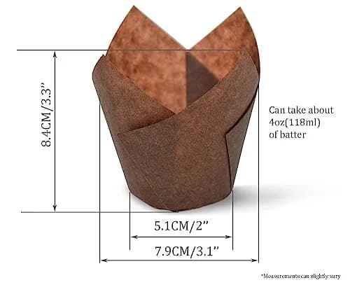 SimpleGood Red Check Medium Size Tulip Baking Cups Cupcake Liners 100 | Professional Muffin Liners for Baking thumbnail 3