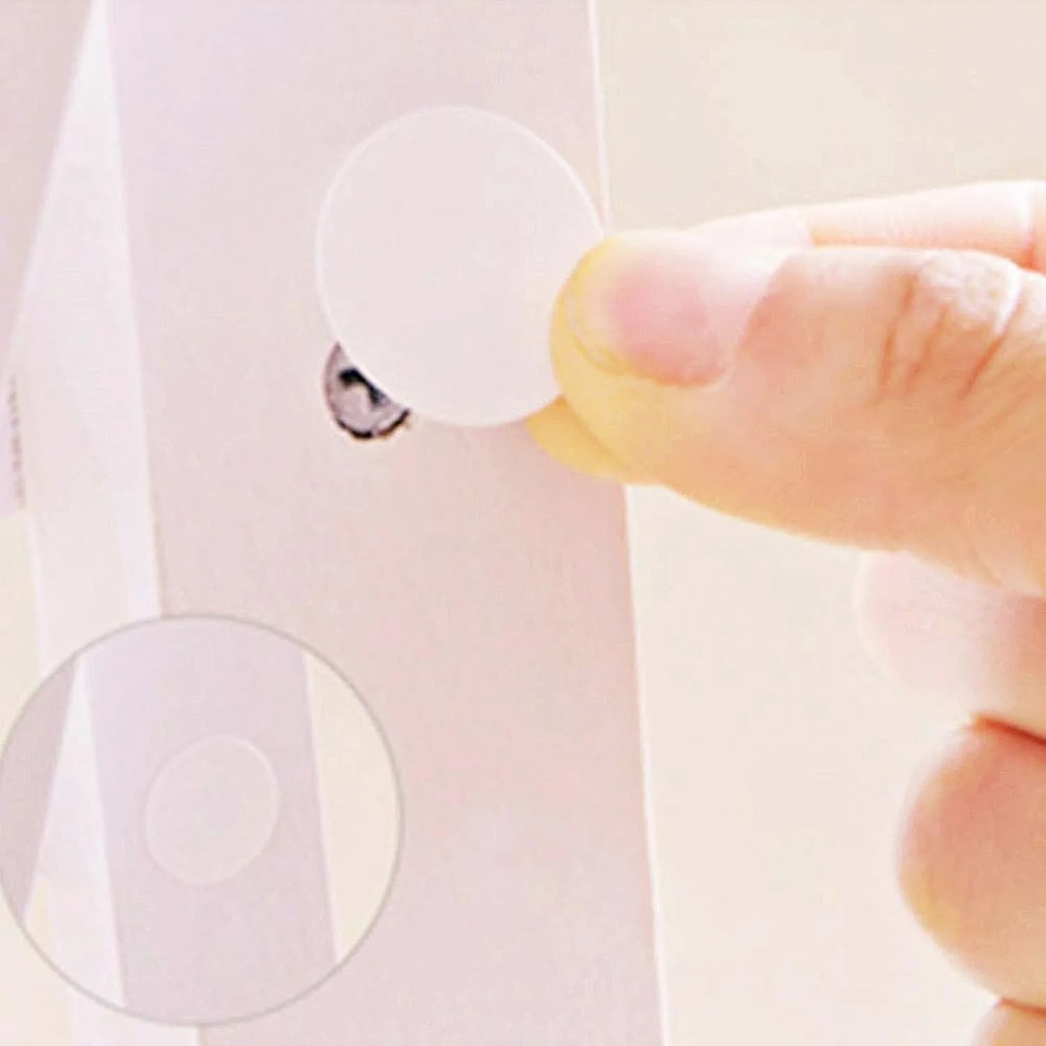 ZXUEZHENG White Self-Adhesive Screw Hole Stickers 12mm (0.47") | 280-Piece Pack for Furniture & Cabinets - view 6