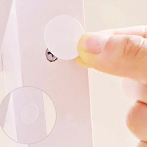 ZXUEZHENG White Self-Adhesive Screw Hole Stickers 12mm (0.47") | 280-Piece Pack for Furniture & Cabinets thumbnail 6