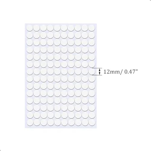 ZXUEZHENG White 12mm Self-Adhesive Screw Hole Stickers (Pack of 140) - Furniture Screw Covers - view 2