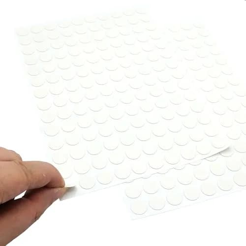 ZXUEZHENG White 12mm Self-Adhesive Screw Hole Stickers (Pack of 140) - Furniture Screw Covers - view 3