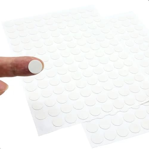 ZXUEZHENG White 12mm Self-Adhesive Screw Hole Stickers (Pack of 140) - Furniture Screw Covers - view 4