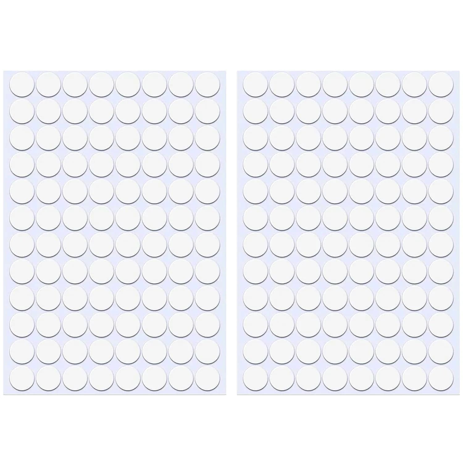 ZXUEZHENG White Screw Hole Stickers | 192-Count (96 per Sheet) for Furniture - main product image