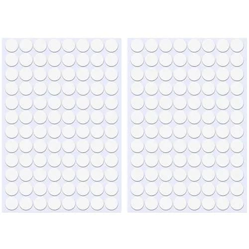 ZXUEZHENG White Screw Hole Stickers | 192-Count (96 per Sheet) for Furniture thumbnail 1