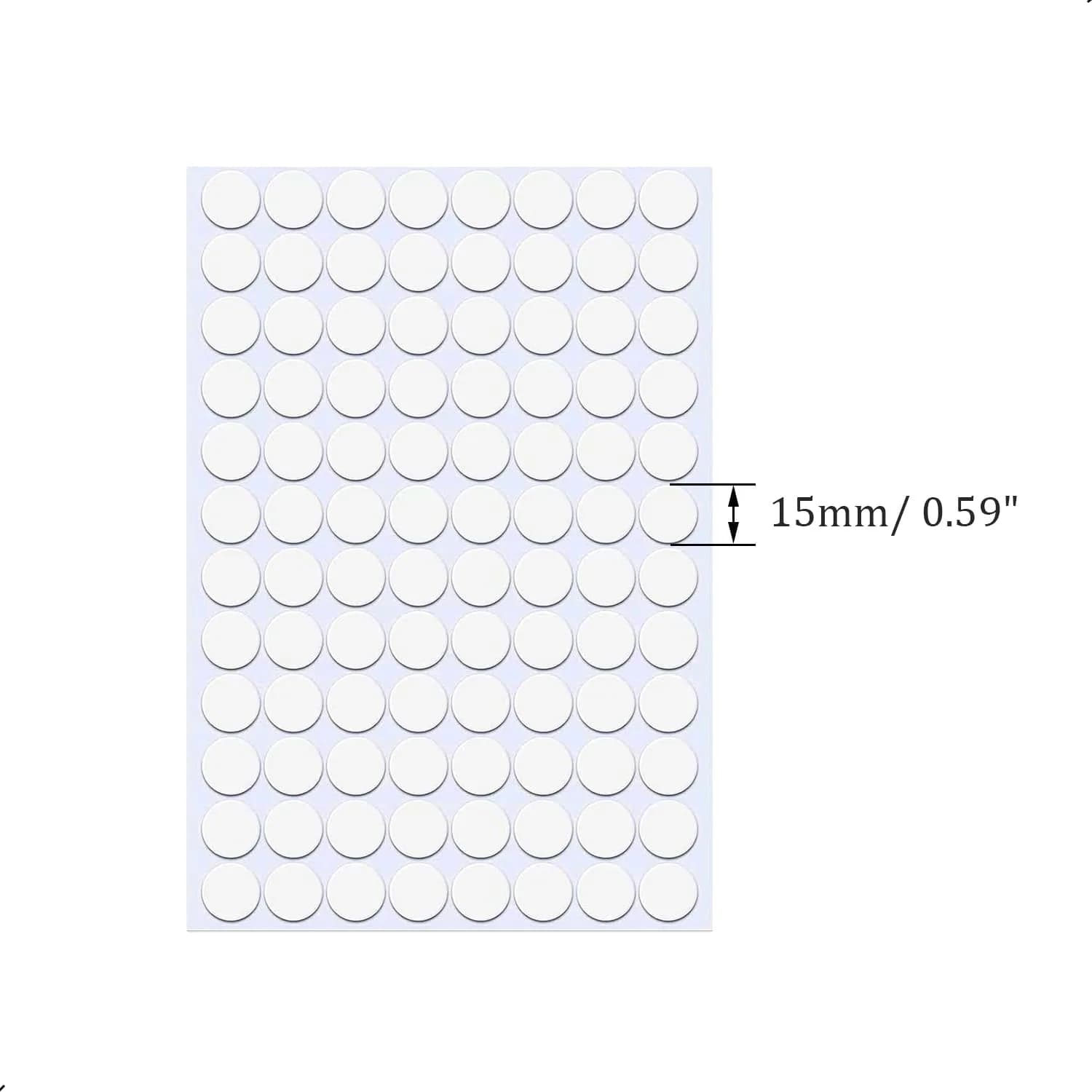 ZXUEZHENG White Screw Hole Stickers | 192-Count (96 per Sheet) for Furniture - view 2