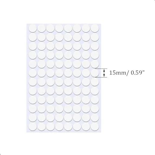 ZXUEZHENG White Screw Hole Stickers | 192-Count (96 per Sheet) for Furniture thumbnail 2