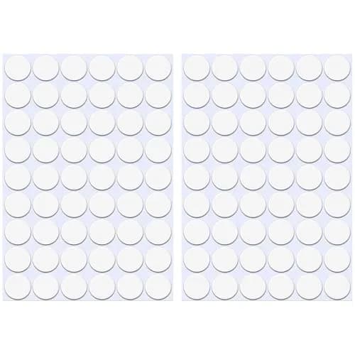 ZXUEZHENG Self-Adhesive Screw Hole Stickers White 21mm (0.83") | Covers Furniture Screw Holes thumbnail 1