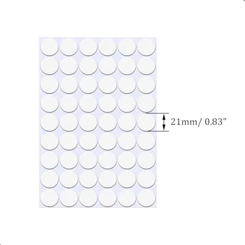 ZXUEZHENG Self-Adhesive Screw Hole Stickers White 21mm (0.83") | Covers Furniture Screw Holes thumbnail 2
