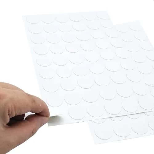 ZXUEZHENG Self-Adhesive Screw Hole Stickers White 21mm (0.83") | Covers Furniture Screw Holes thumbnail 3