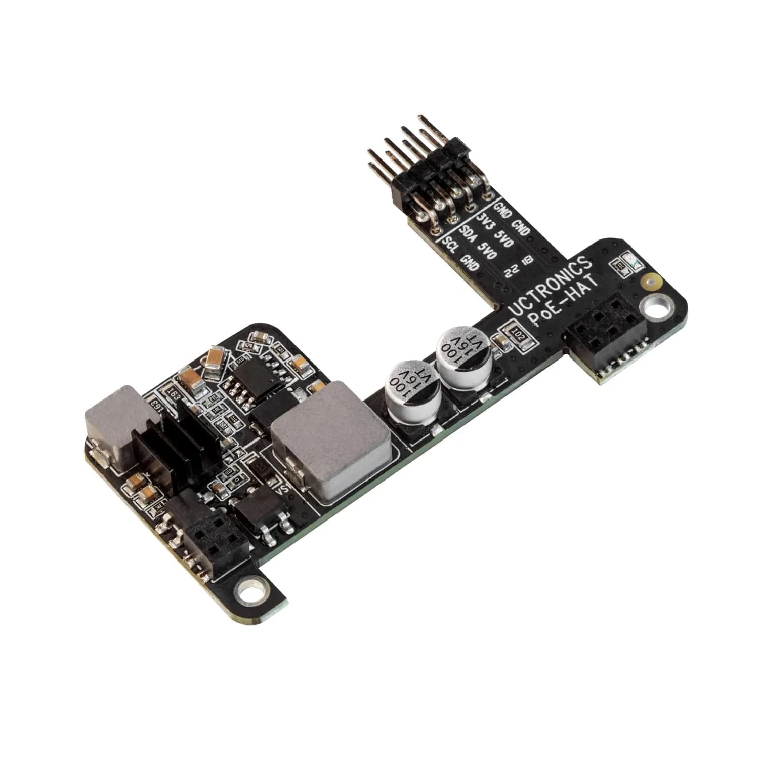 UCTRONICS PoE HAT for Raspberry Pi 4B/3B+ | Power Over Ethernet Support 802.3af — Mini PoE HAT