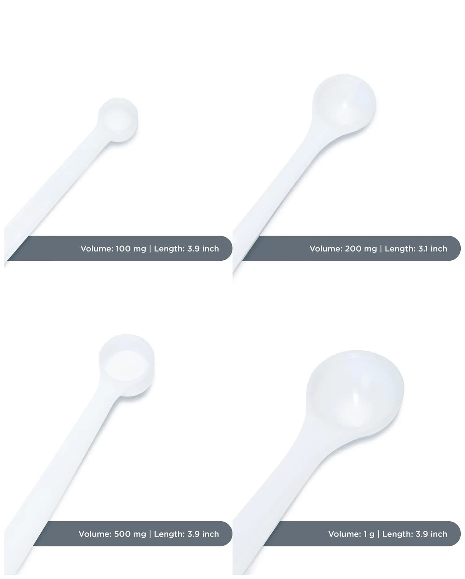 Extrakt Manufaktur Hamburg Milligram Measuring Spoons Set of 7 | 6 mg to 1g Dosing Spoons - view 7