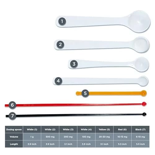 Extrakt Manufaktur Hamburg Milligram Measuring Spoons Set of 7 | 6 mg to 1g Dosing Spoons thumbnail 2