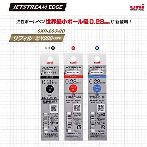 Uni Jetstream EDGE 0.28mm Ballpoint Pen, Navy Body, Black Ink | Ultra-Fine Line for Precise Writing thumbnail 6