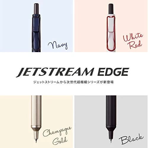 Uni Jetstream EDGE 0.28mm Ballpoint Pen, Navy Body, Black Ink | Ultra-Fine Line for Precise Writing thumbnail 2