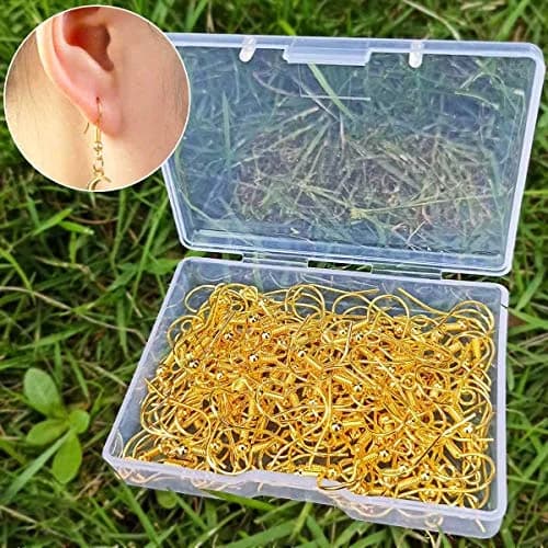 TTSAM Gold Plated Earring Hooks with Ball and Coil, Hypoallergenic Ear Wires for Jewelry Making | 120 Pcs (19x18mm) thumbnail 7