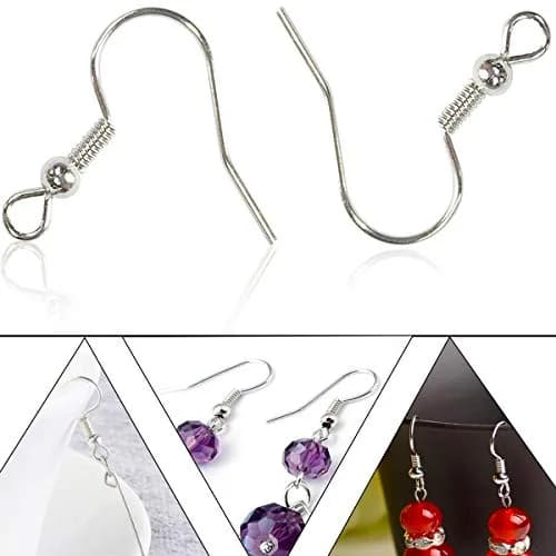 TTSAM Silver Plated Earring Hooks with Ball and Coil, Hypoallergenic Alloy Ear Wires (120 Pcs, 19x18 mm) thumbnail 4