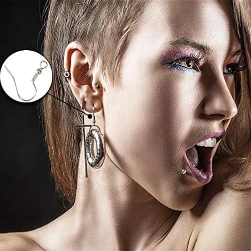 TTSAM Silver Plated Earring Hooks with Ball and Coil, Hypoallergenic Alloy Ear Wires (120 Pcs, 19x18 mm) thumbnail 3