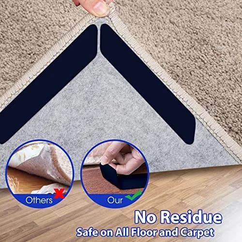 Sollifa Rug Tape 16 Pcs | Washable Non-Slip Rug Corner Holder for Hardwood & Tile Floors thumbnail 4