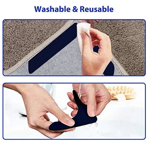 Sollifa Rug Tape 16 Pcs | Washable Non-Slip Rug Corner Holder for Hardwood & Tile Floors thumbnail 3