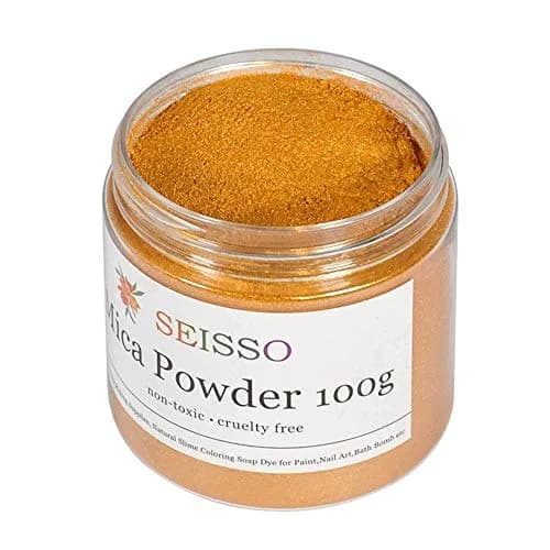 SEISSO Gold Mica Powder for Epoxy Resin 3.5 oz | Cosmetic Grade for Soap & Art thumbnail 1