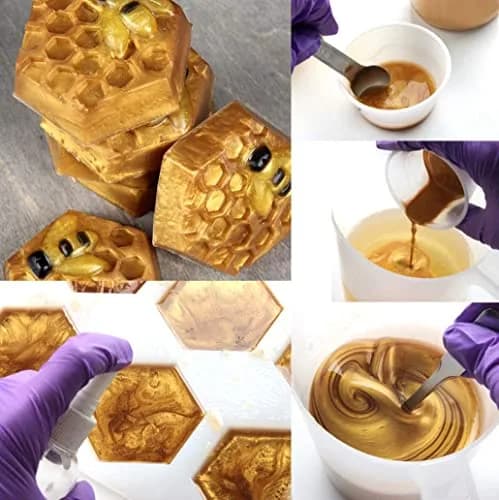 SEISSO Gold Mica Powder for Epoxy Resin 3.5 oz | Cosmetic Grade for Soap & Art thumbnail 7