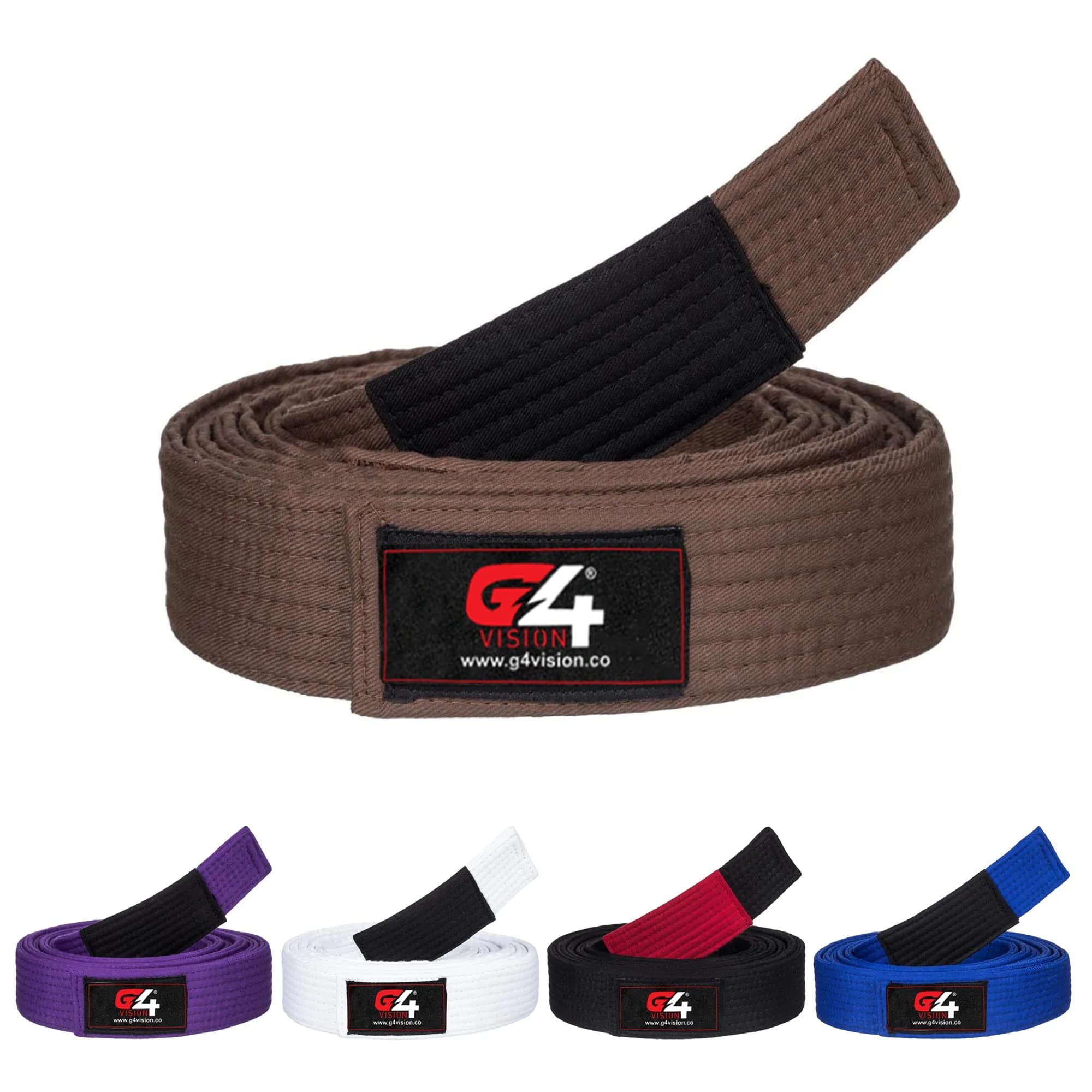 G4 VISION Jiu Jitsu BJJ Belt Brown A4 | Durable, Expert-Made for Training & Tournaments — Brown