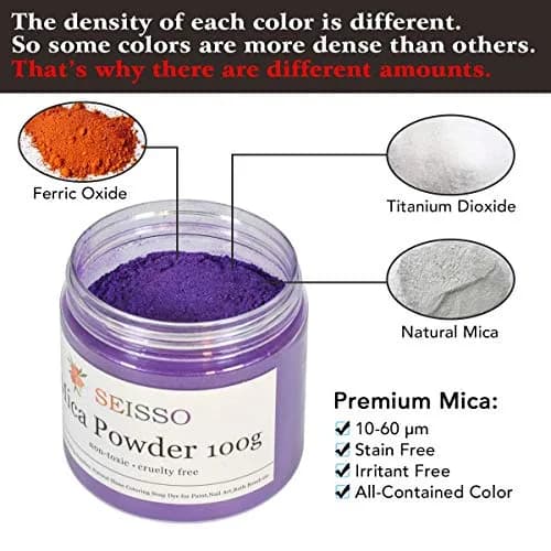 SEISSO Purple Mica Powder for Epoxy Resin 3.5 oz | Cosmetic Grade for Soap & Art thumbnail 3