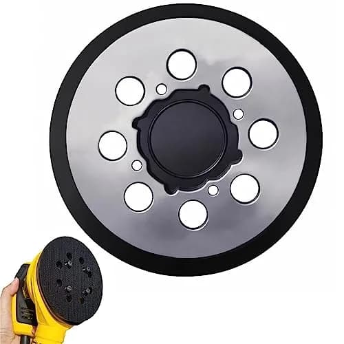 Tockrop 5 Inch 8 Hole Aluminum Alloy Replacement Sanding Pad for Dewalt DWE6423/6423K, DWE6421/6421K, DCW210B | Heavy-Duty Metal Backing thumbnail 1