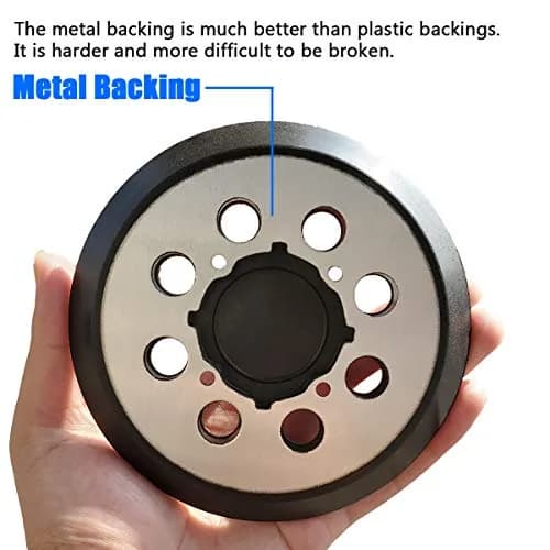 Tockrop 5 Inch 8 Hole Aluminum Alloy Replacement Sanding Pad for Dewalt DWE6423/6423K, DWE6421/6421K, DCW210B | Heavy-Duty Metal Backing thumbnail 3